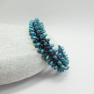 Spiky herringbone woven bracelet